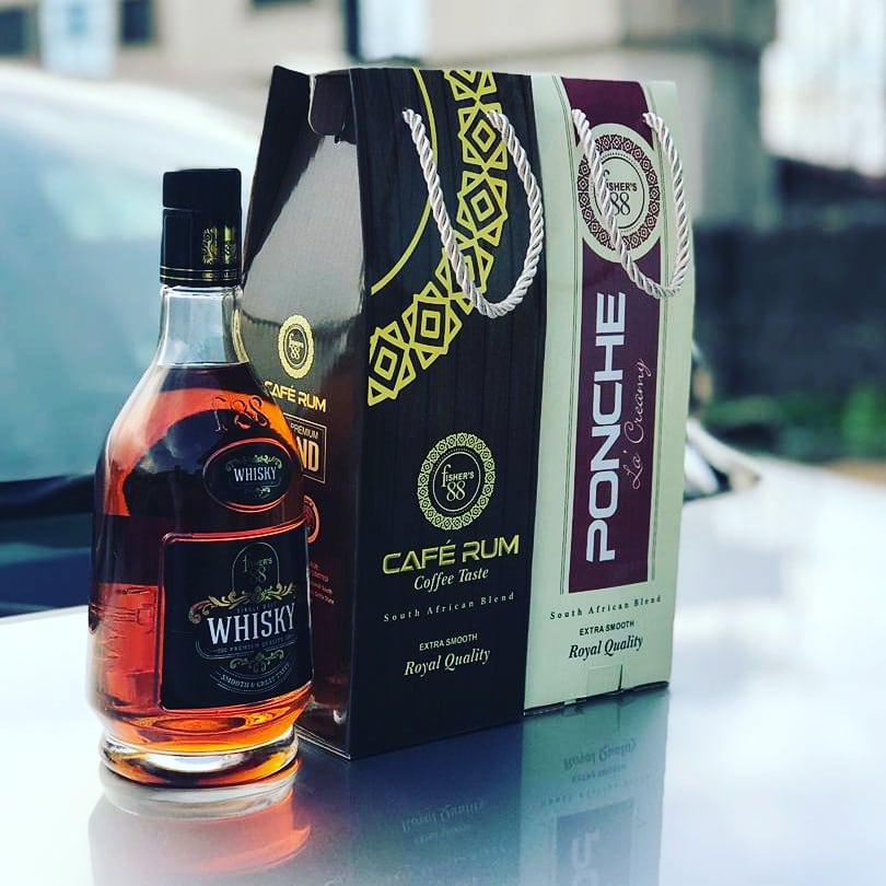 Fisher's 88 Whisky with Cafe Rum and Ponche gift pack